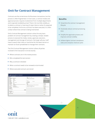 Onit for Contract Management