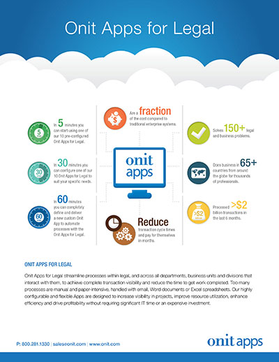 Onit Apps for Legal