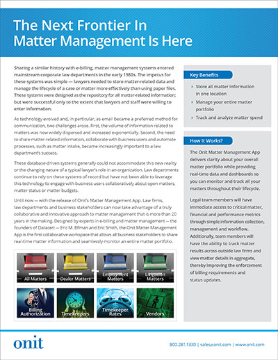 Onit Matter Management